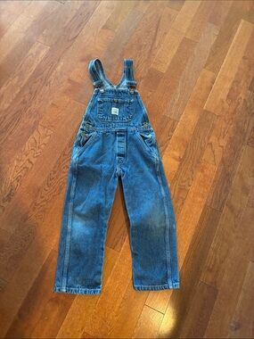 Vintage kids size 6 Pointer Blue Denim Overalls Made in USA